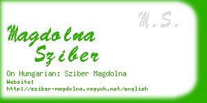 magdolna sziber business card